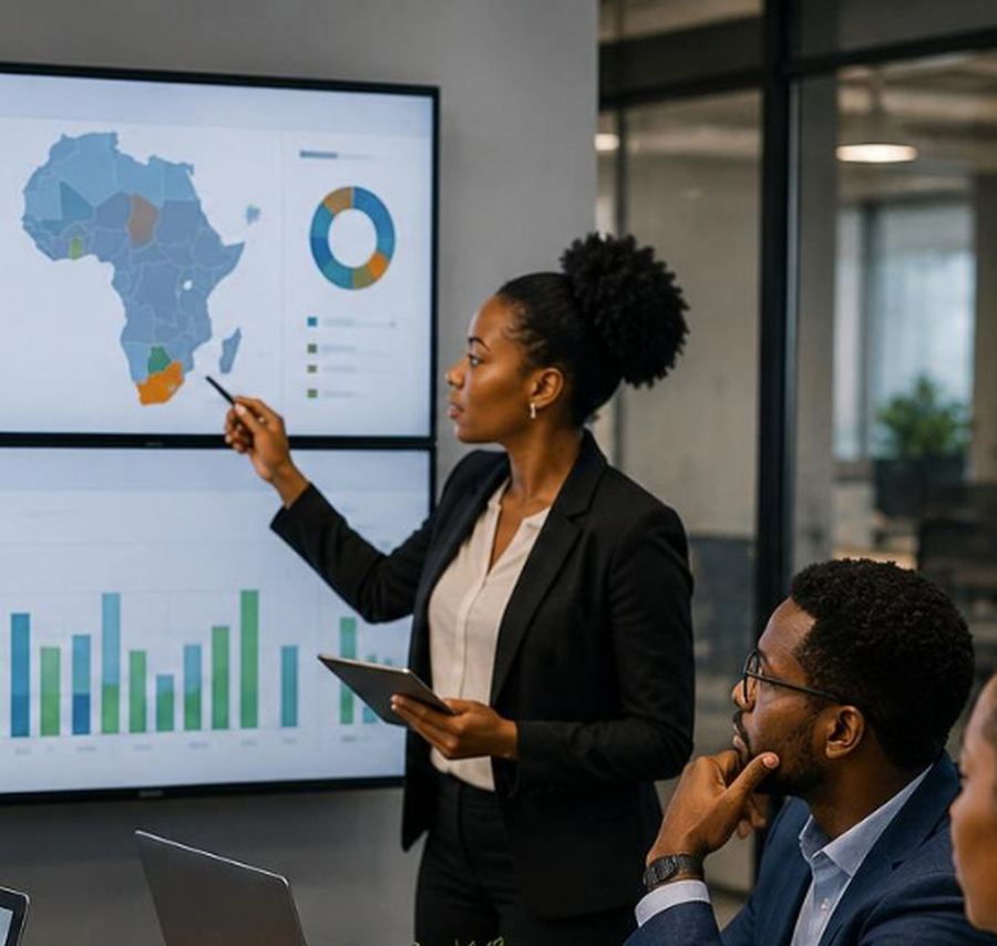 Présentation d’indicateurs devant une équipe de direction