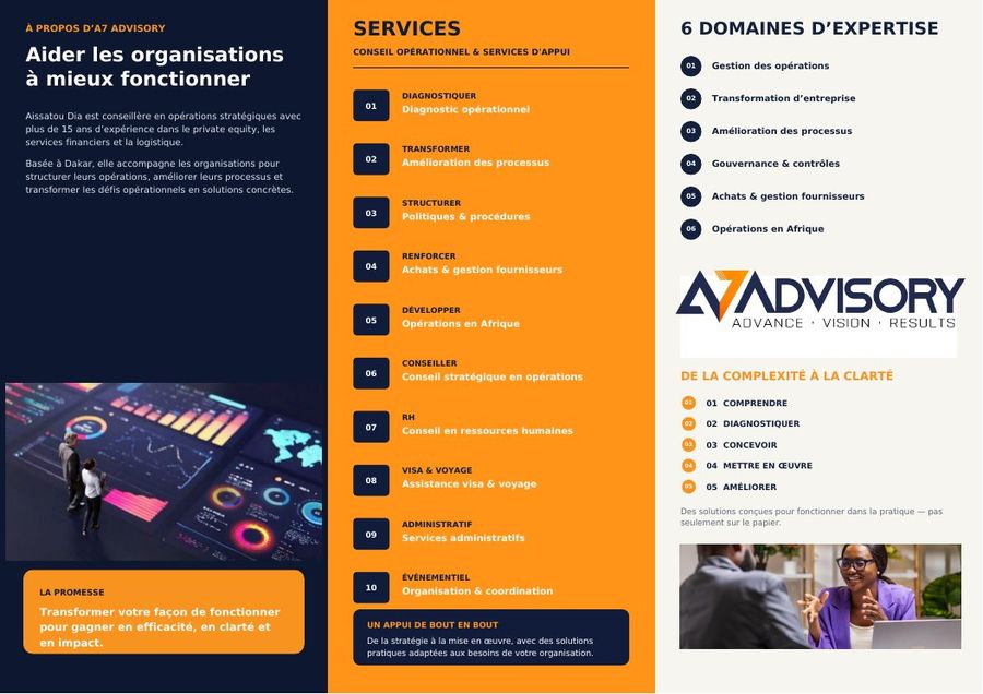 Brochure A7 Advisory : services et expertise